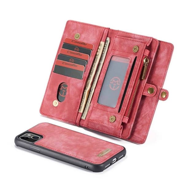 Multi Wallet CaseMe 11-kort Apple iPhone 14 - Rød