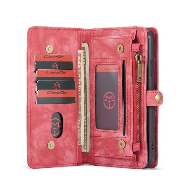 Multi Wallet CaseMe 11-kort Apple iPhone 14 - Rød