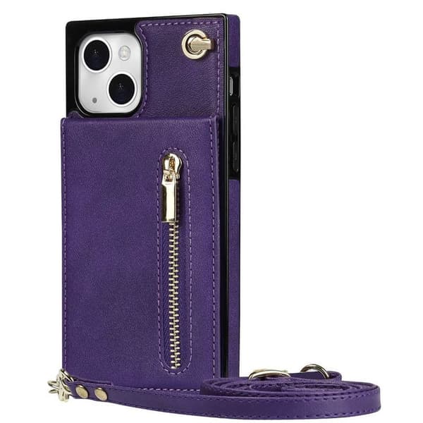 Zipper halskæde etui Apple iPhone 14 - Lilla