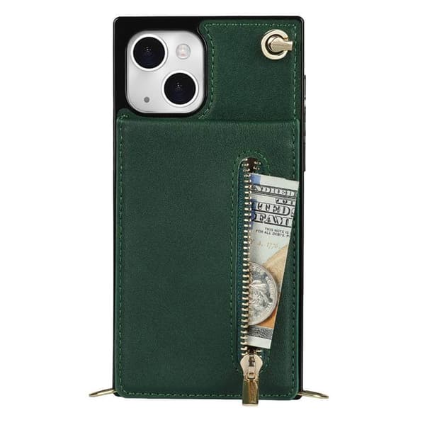 Zipper halskæde etui Apple iPhone 14 Plus - Grøn