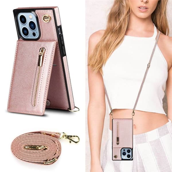 Zipper halskjede deksel Apple iPhone 14 Pro - Rose