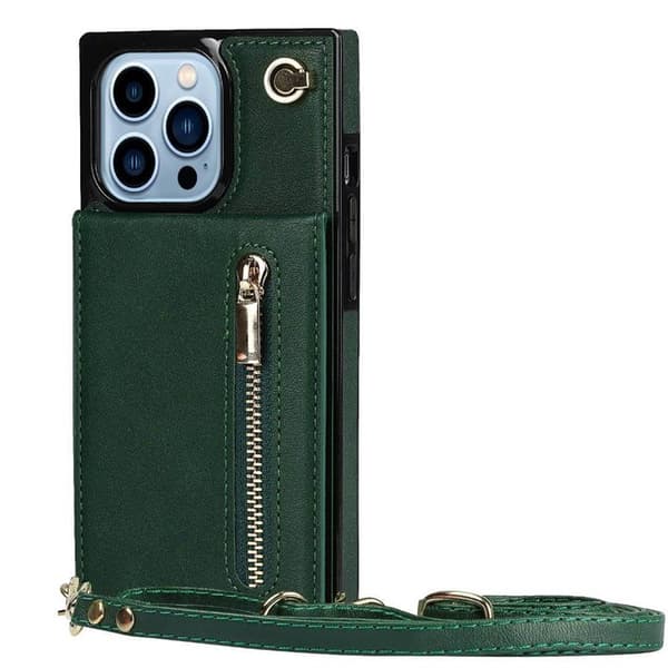 Zipper halskæde etui Apple iPhone 14 Pro - Grøn