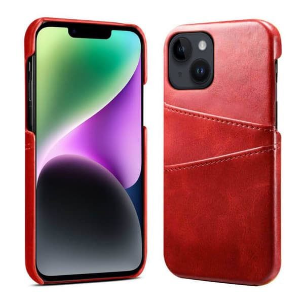 Retro cover med slots Apple iPhone 14 Plus - Rød