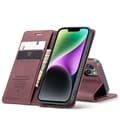 Miniatyrbillede 1 af 2: CaseMe Smart Magnet FlipCase Apple iPhone 14 - Vinrød