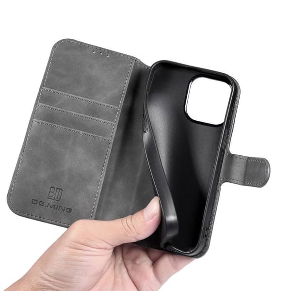 DG-Ming mobilplånbok 3-kort Apple iPhone 14 - Grå