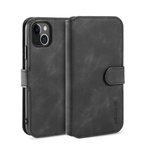 DG-Ming Lompakkokotelo 3-kortti Apple iPhone 14 - Musta