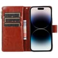 Miniatyrbillede 2 af 2: DoubleFlip Zipper 9-kort Apple iPhone 14 Pro - Brun