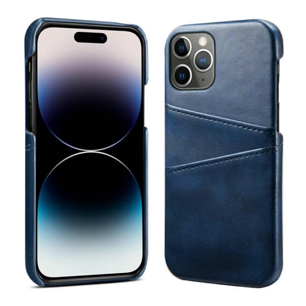 Retro cover med slots Apple iPhone 14 Pro - Blå