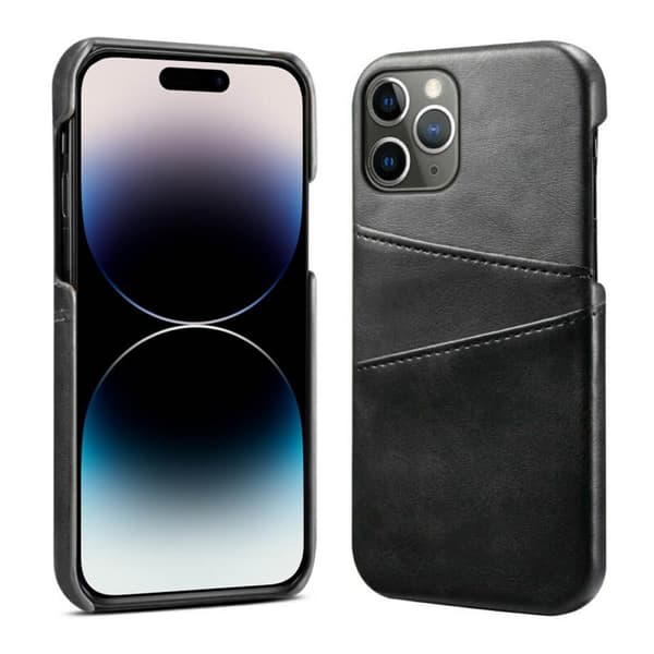 Retro cover med slots Apple iPhone 14 Pro - Mørkegrå