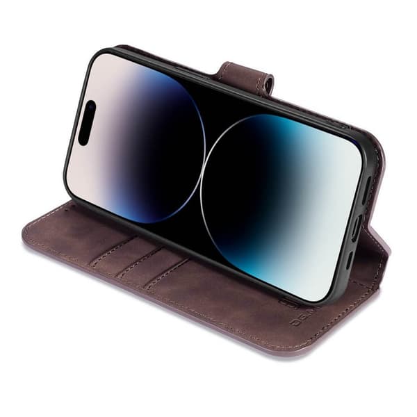 DG-Ming Wallet cover 3-kort Apple iPhone 14 Pro Max - Coffe