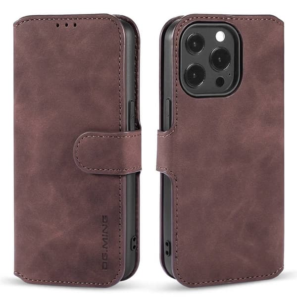 DG-Ming Wallet cover 3-kort Apple iPhone 14 Pro Max - Coffe