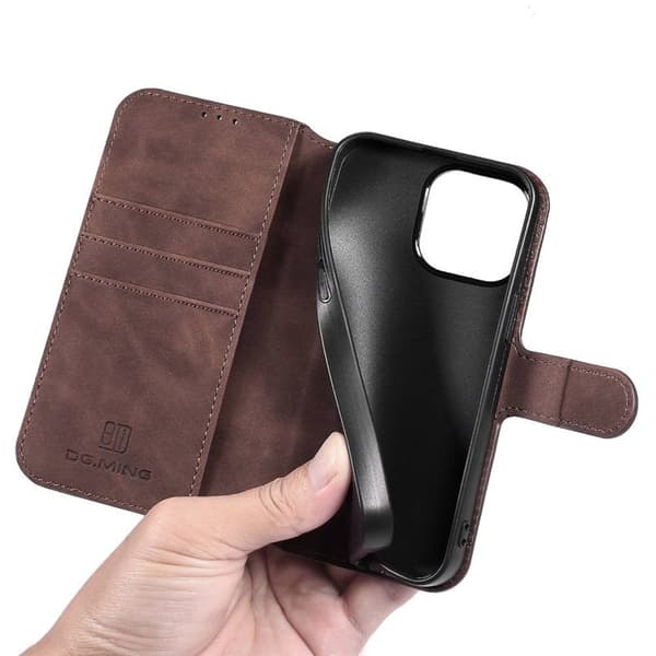 DG-Ming Wallet cover 3-kort Apple iPhone 14 Pro Max - Coffe
