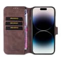 Miniatyrbillede 1 af 5: DG-Ming Wallet cover 3-kort Apple iPhone 14 Pro Max - Coffe