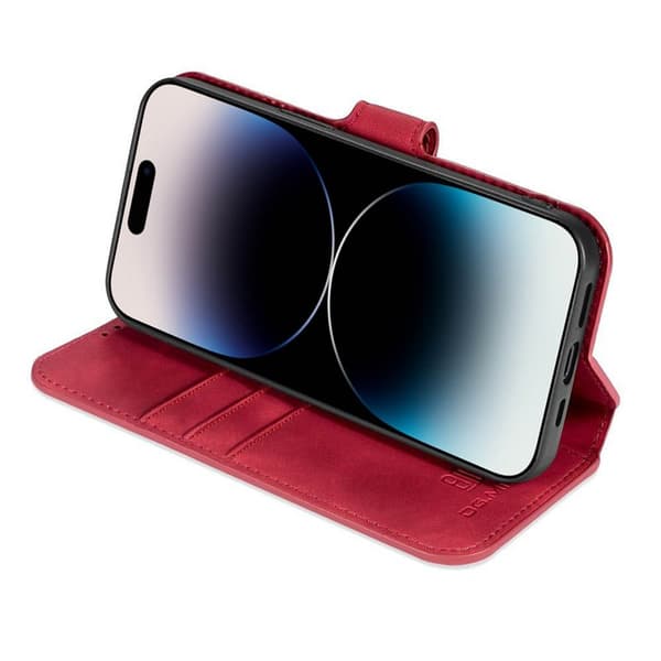 DG-Ming Lommebokdeksel 3-kort Apple iPhone 14 Pro - Rød