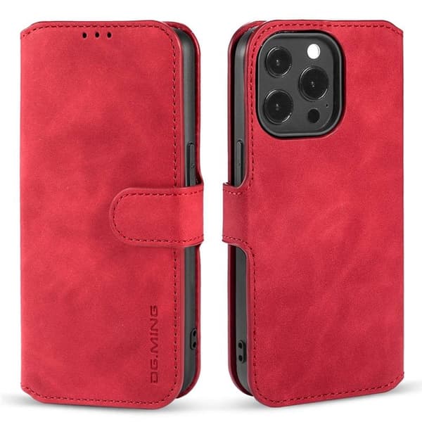 DG-Ming Lommebokdeksel 3-kort Apple iPhone 14 Pro - Rød