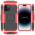 Miniatyrbillede 2 af 4: Stødbestandigt cover med stativ Apple iPhone 14 Pro - Rød