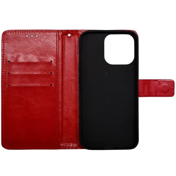 Mobil lommebok 3-kort Apple iPhone 14 Pro Max - Rød