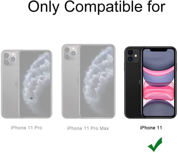 INF iPhone 11 skal med korthållare TPU transparent