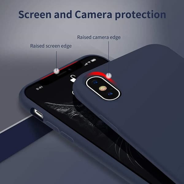 iPhone X/XS Skal - Silikon Blå Rvelon