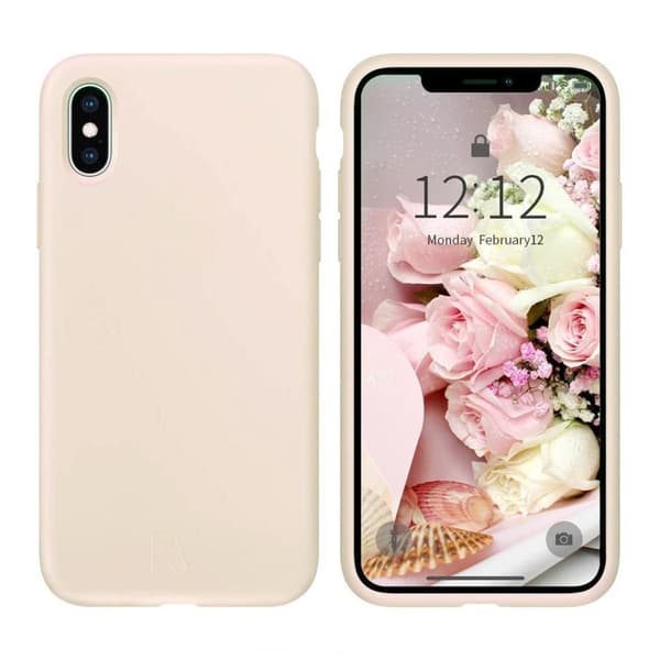 iPhone X/XS Skal - Silikon Beige Rvelon