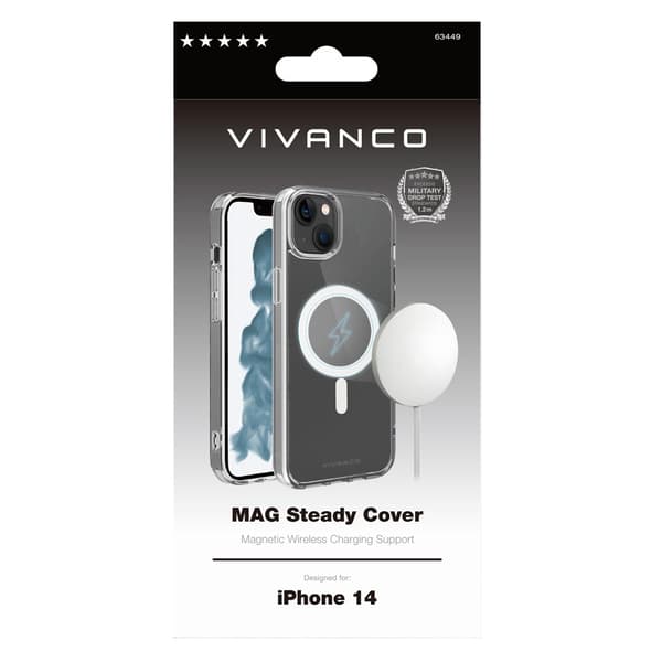 Vivanco iPhone 14 Kuori Mag Steady Läpinäkyvä Kirkas