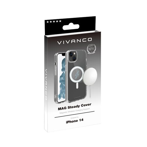 Vivanco iPhone 14 Kuori Mag Steady Läpinäkyvä Kirkas