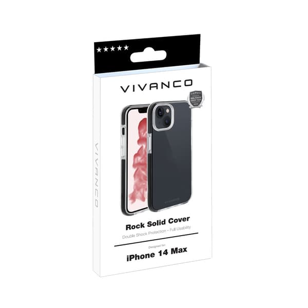 Vivanco iPhone 14 Plus Kuori Rock Solid Musta Kirkas