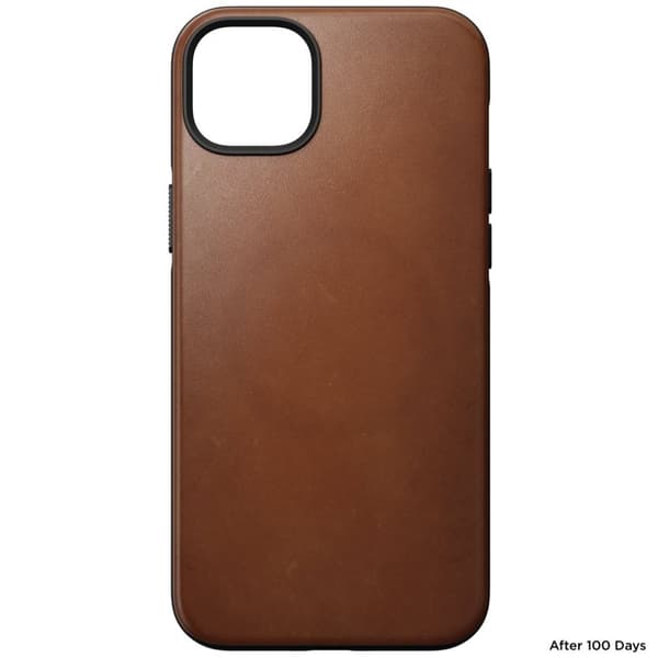 NOMAD iPhone 14 Plus Cover Modern Leather Case English Tan