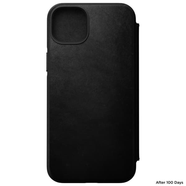 NOMAD iPhone 14 Plus Kotelo Modern Leather Folio Musta