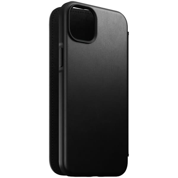 NOMAD iPhone 14 Plus Kotelo Modern Leather Folio Musta