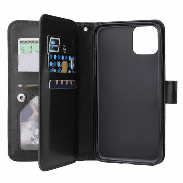 iPhone 14 Praktisk Plånboksfodral med 12-Fack Array V4