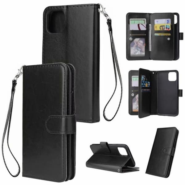 iPhone 14 Praktisk Plånboksfodral med 12-Fack Array V4
