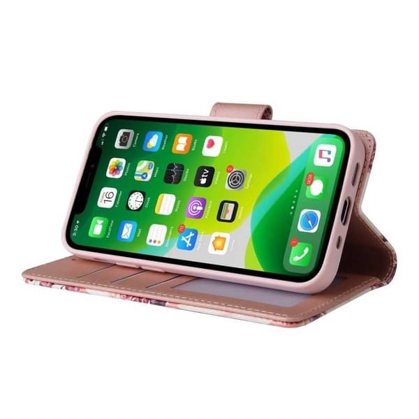 iPhone 14 Trendikäs lompakkokotelo Sparkle 4-FACK