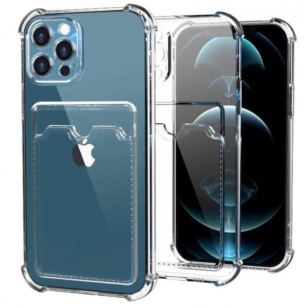 Ohut iskunkestävä kännykkäkuori korttipaikalla iPhone 14