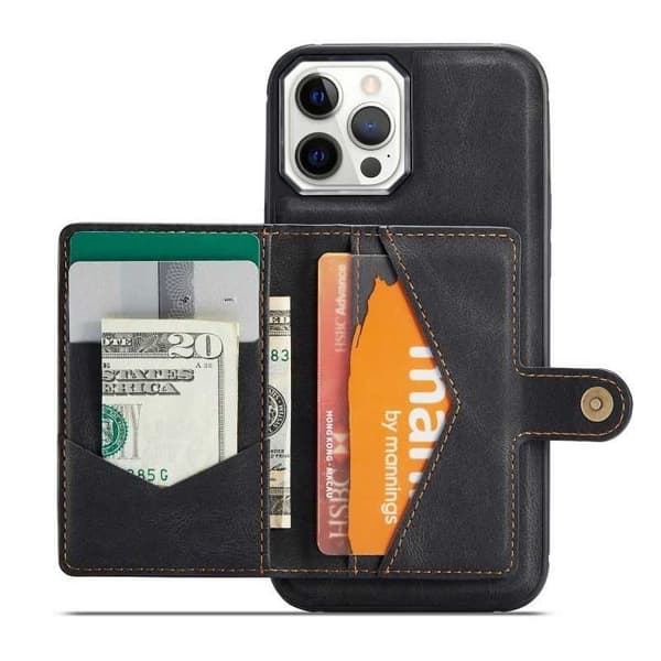 iPhone 14 Pro stødsikker etui med magnetisk kortholder JeeHood