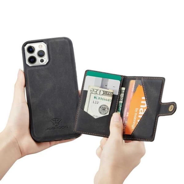 iPhone 14 Pro stødsikker etui med magnetisk kortholder JeeHood