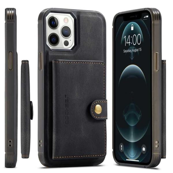 iPhone 14 Pro stødsikker etui med magnetisk kortholder JeeHood