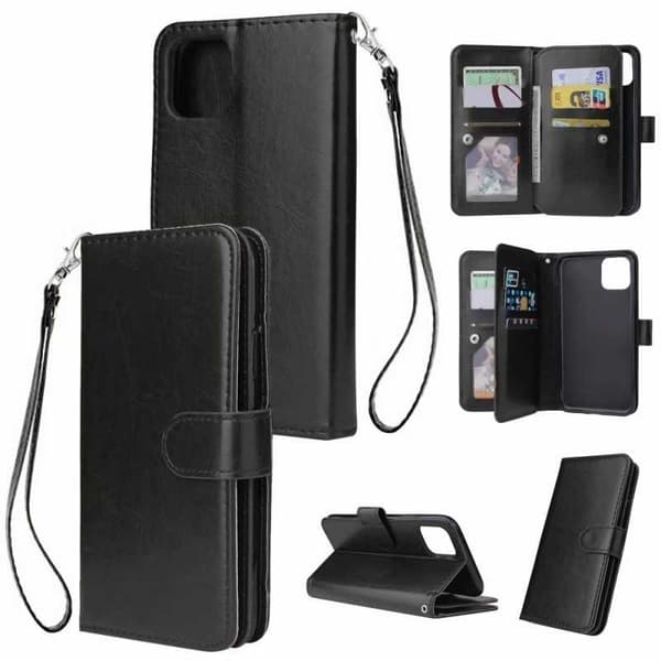 iPhone 14 Pro Praktisk Plånboksfodral med 12-Fack Array V4