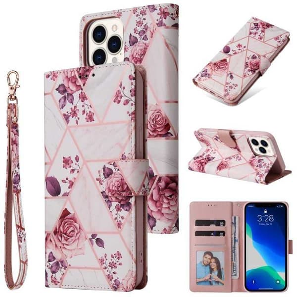 iPhone 14 Pro Trendy Pung-etui Sparkle 4-RUMMET