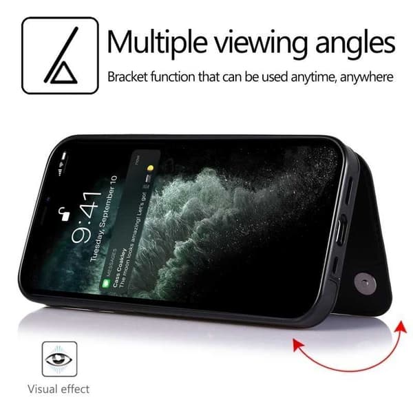 iPhone 14 Plus Stöttåligt Skal Korthållare 3-FACK Flippr