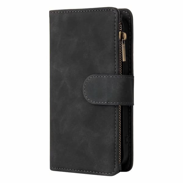 iPhone 14 Plus Multifunktionellt Plånboksfodral Zipper 8-Fack