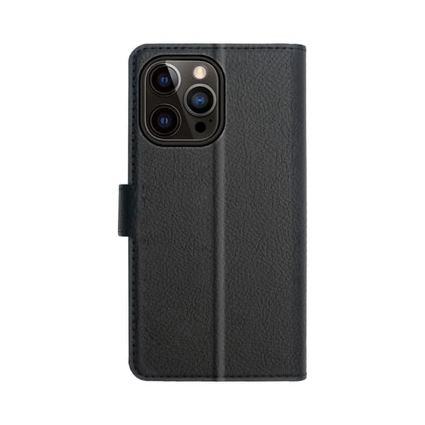 XQISIT iPhone 14 Pro Max Kotelo Slim Wallet Selection Musta
