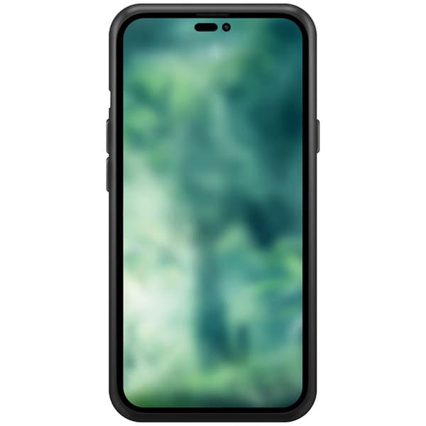 XQISIT iPhone 14 Plus Kuori Silicone Case MagSafe Musta