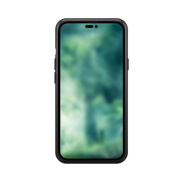 XQISIT iPhone 14 Pro Max Kuori Silicone Case Musta