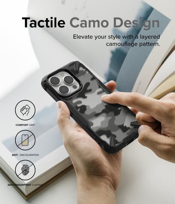 Ringke iPhone 14 Pro Cover Fusion X Camo Black