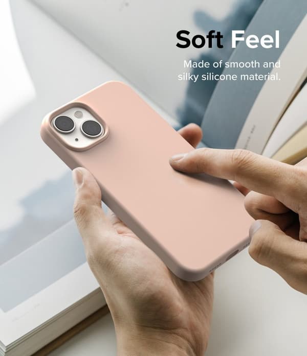 Ringke iPhone 14 Plus Kuori Silikoni Pink Sand