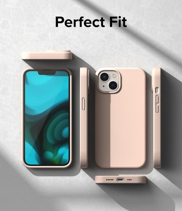 Ringke iPhone 14 Plus Kuori Silikoni Pink Sand