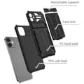 Miniatyrbillede 3 af 8: Iphone 14  PLUS Cover / etui med 2kreditkortholdere-Anti-Shock Armor Kickstand