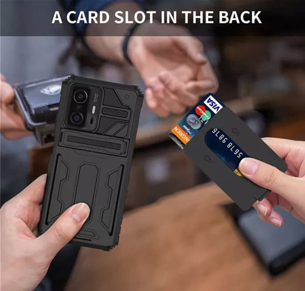 Xiaomi 11T/Xiaomi 11 PRO 5G -5G, cover / etui med 2 kreditkortholdere