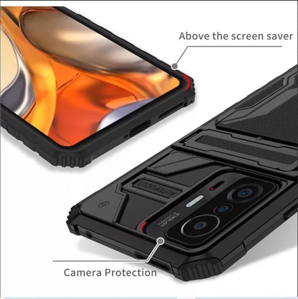 Xiaomi 11T/Xiaomi 11 PRO 5G -5G, cover / etui med 2 kreditkortholdere